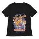 Bells Beach Australia Sunset Surfing Women's Relaxed V-Neck T-Shirt