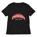 Berlin City Streetwear - Fire Women's Relaxed V-Neck T-Shirt