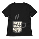 Best Black Coffee - Hot Cup Women's Relaxed V-Neck T-Shirt