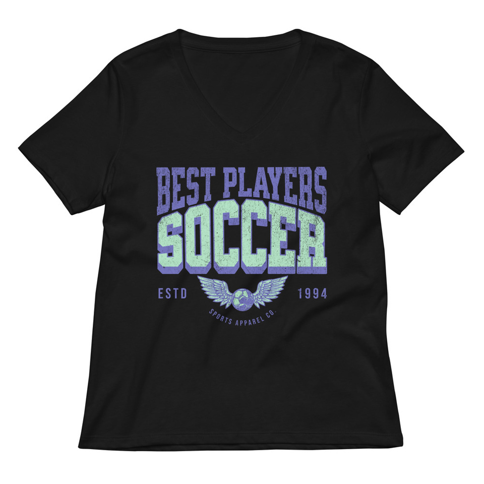 Best Players Soccer Women's Relaxed V-Neck T-Shirt