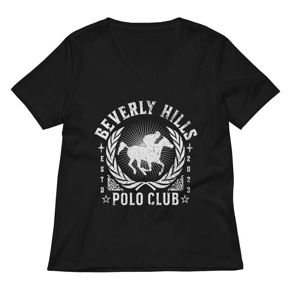 BEVERLY HILLS POLO CLUB Women's Relaxed V-Neck T-Shirt