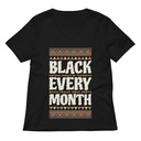 Black Every Month - African American History Women's Relaxed V-Neck T-Shirt
