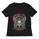 BLACK INK TATTOO Women's Relaxed V-Neck T-Shirt