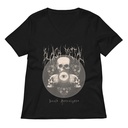 Black Metal - Hardcore skull theme design Women's Relaxed V-Neck T-Shirt