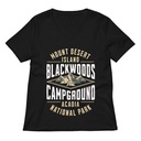 Blackwoods Campground - Mountain Adventure Women's Relaxed V-Neck T-Shirt