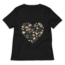 Boho Girl Poster Women's Relaxed V-Neck T-Shirt