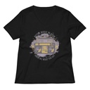 Boombox Music Player - Retro Women's Relaxed V-Neck T-Shirt