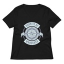 Born to be Wanderer - Compass Women's Relaxed V-Neck T-Shirt