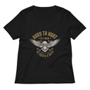 BORN TO HUNT- BE BRAVE & WILD Women's Relaxed V-Neck T-Shirt