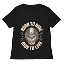 Born to Ride, Ride to Live Women's Relaxed V-Neck T-Shirt