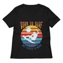 Born to Surf - But Forced to Work Women's Relaxed V-Neck T-Shirt