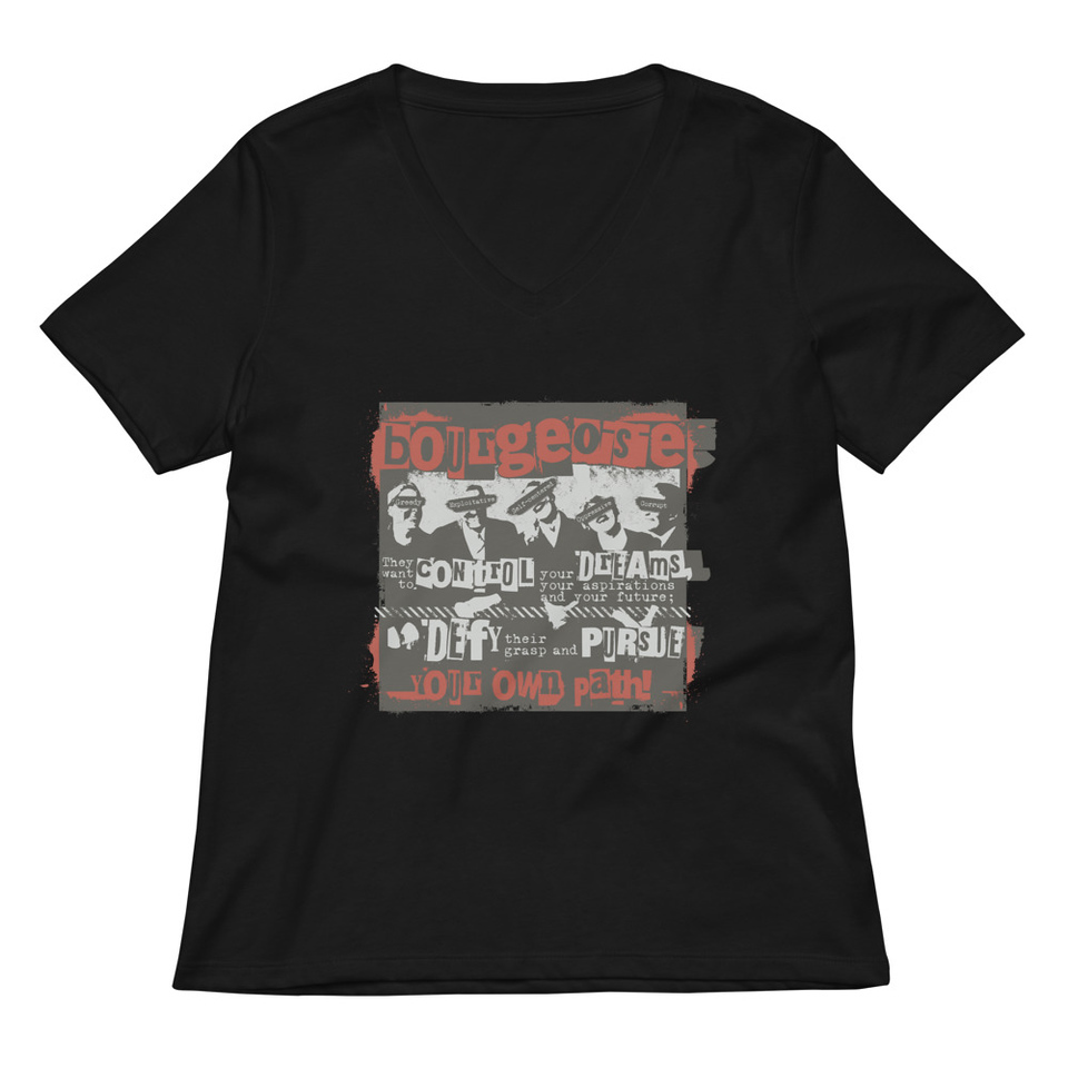 Bourgeoisie Women's Relaxed V-Neck T-Shirt