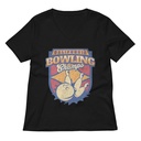 Bowling Championship - Retro Athlectic Sports Women's Relaxed V-Neck T-Shirt