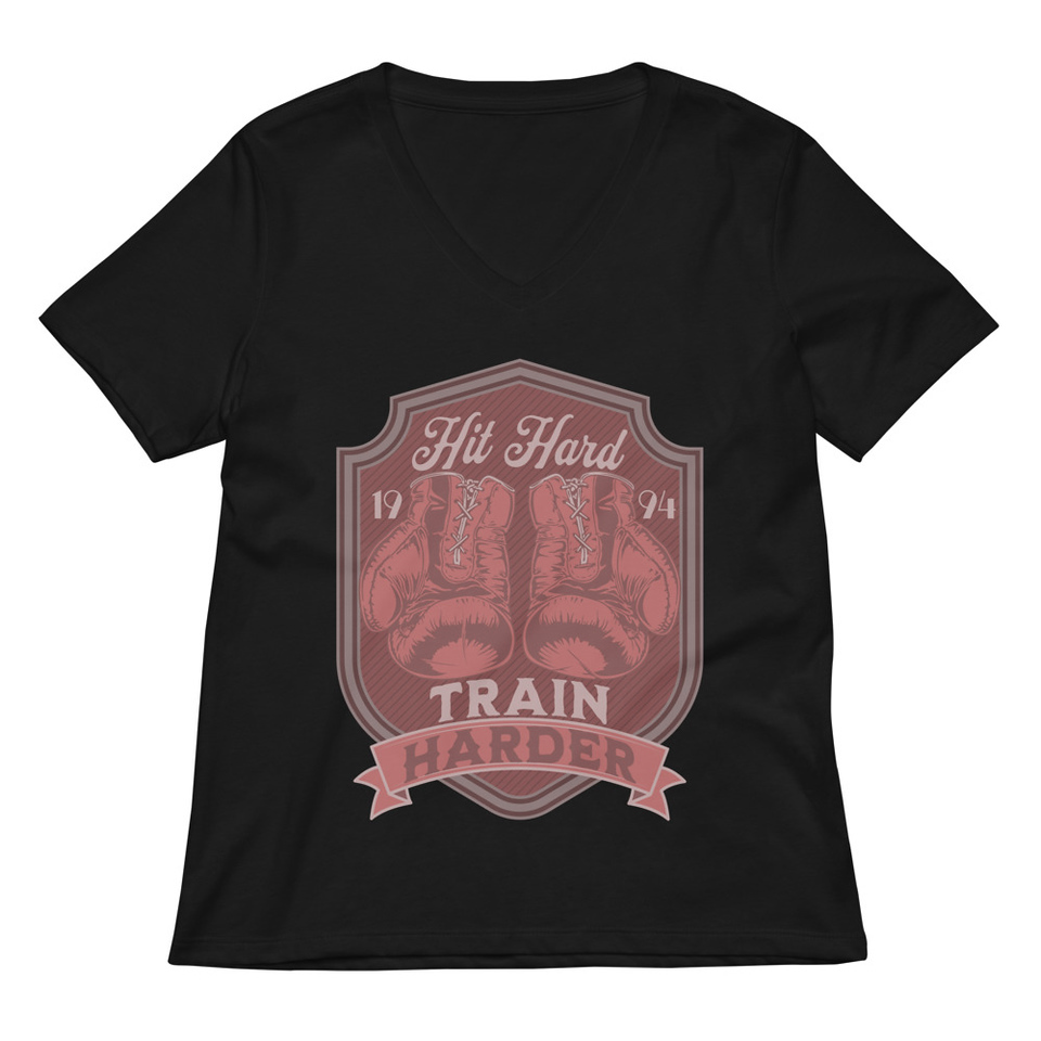 Boxing Training Women's Relaxed V-Neck T-Shirt