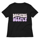 Breathe Deeply Women's Relaxed V-Neck T-Shirt