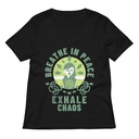 Breathe in peace, exhale chaos Women's Relaxed V-Neck T-Shirt