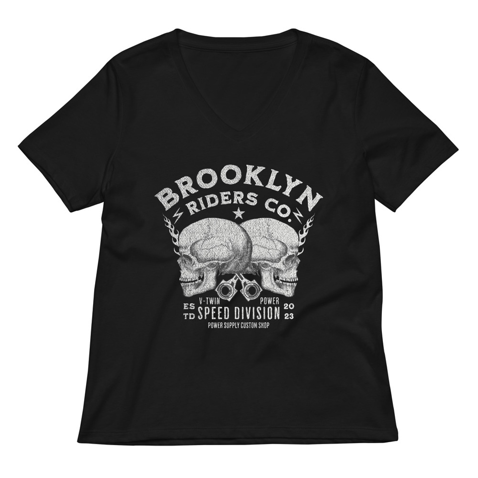 BROOKLYN NEWYOR RIDERS CO Women's Relaxed V-Neck T-Shirt