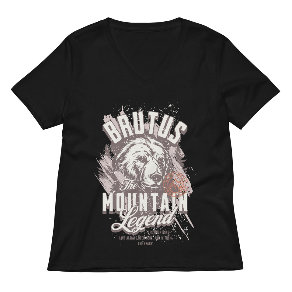 Brutus Mountain Legend Women's Relaxed V-Neck T-Shirt