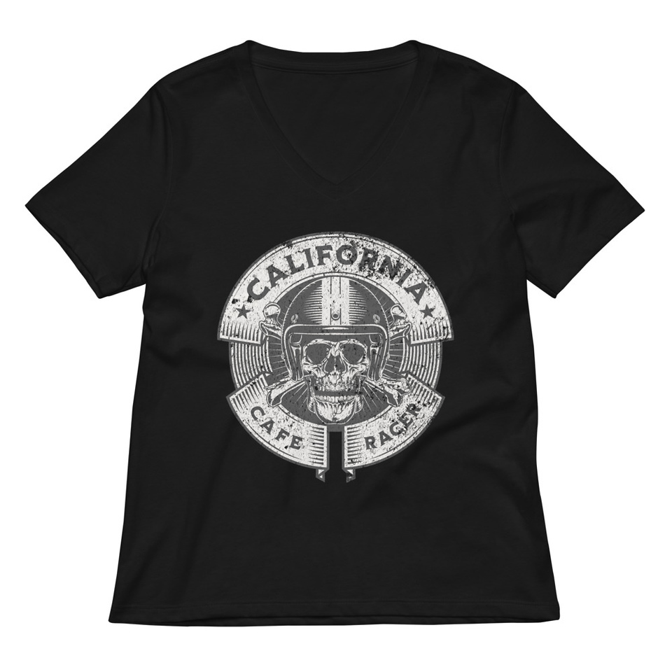 CAFE RACERS FUNNY Women's Relaxed V-Neck T-Shirt
