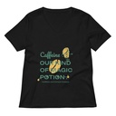 Caffeine Cartoon Women's Relaxed V-Neck T-Shirt