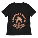 Camping Bonfire - Firewood Women's Relaxed V-Neck T-Shirt