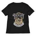 Camping Emblem Women's Relaxed V-Neck T-Shirt