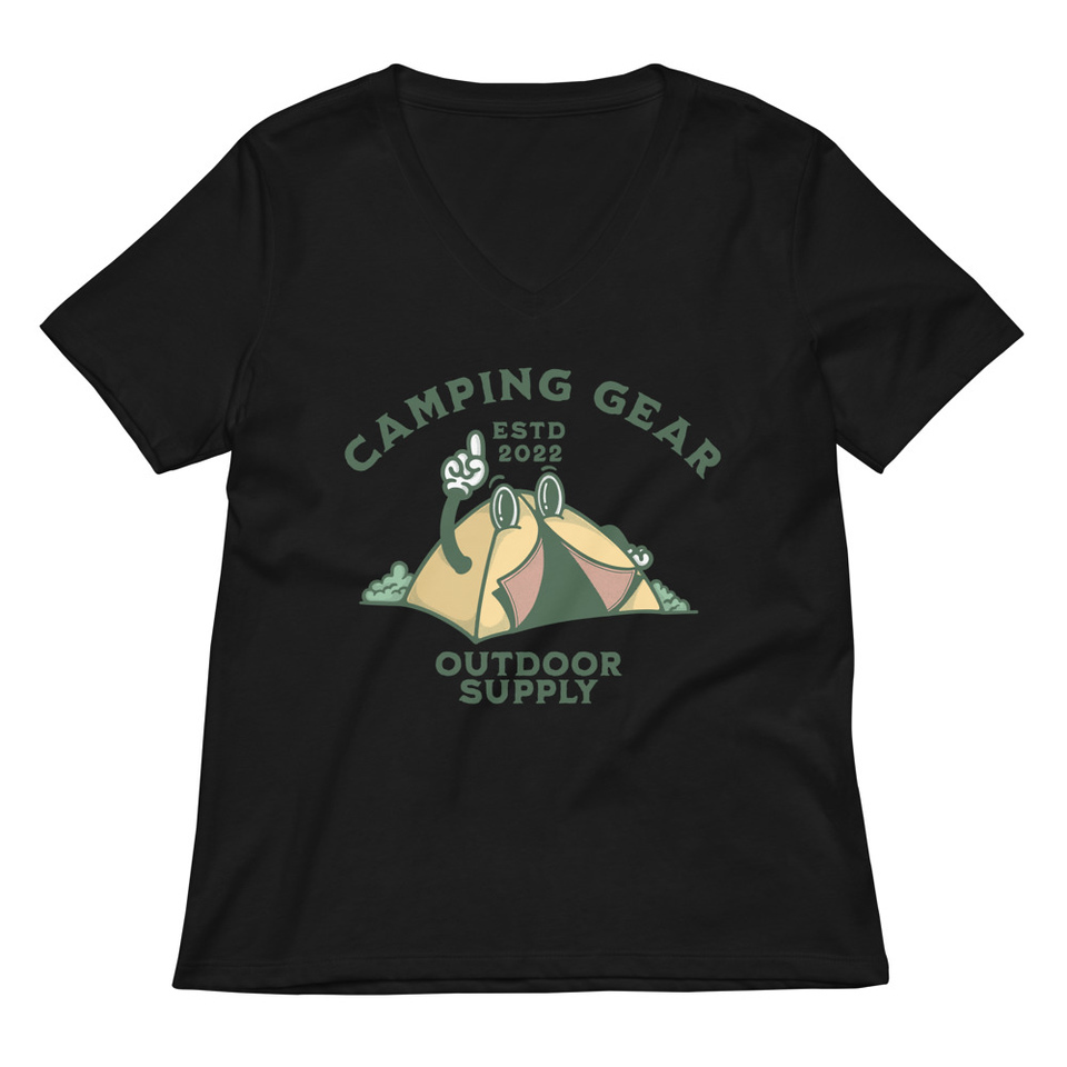 Camping Gear Women's Relaxed V-Neck T-Shirt