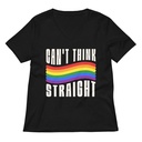 Can't Think Straight Women's Relaxed V-Neck T-Shirt