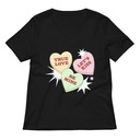 Candy Hearts - Valentine's Day Women's Relaxed V-Neck T-Shirt