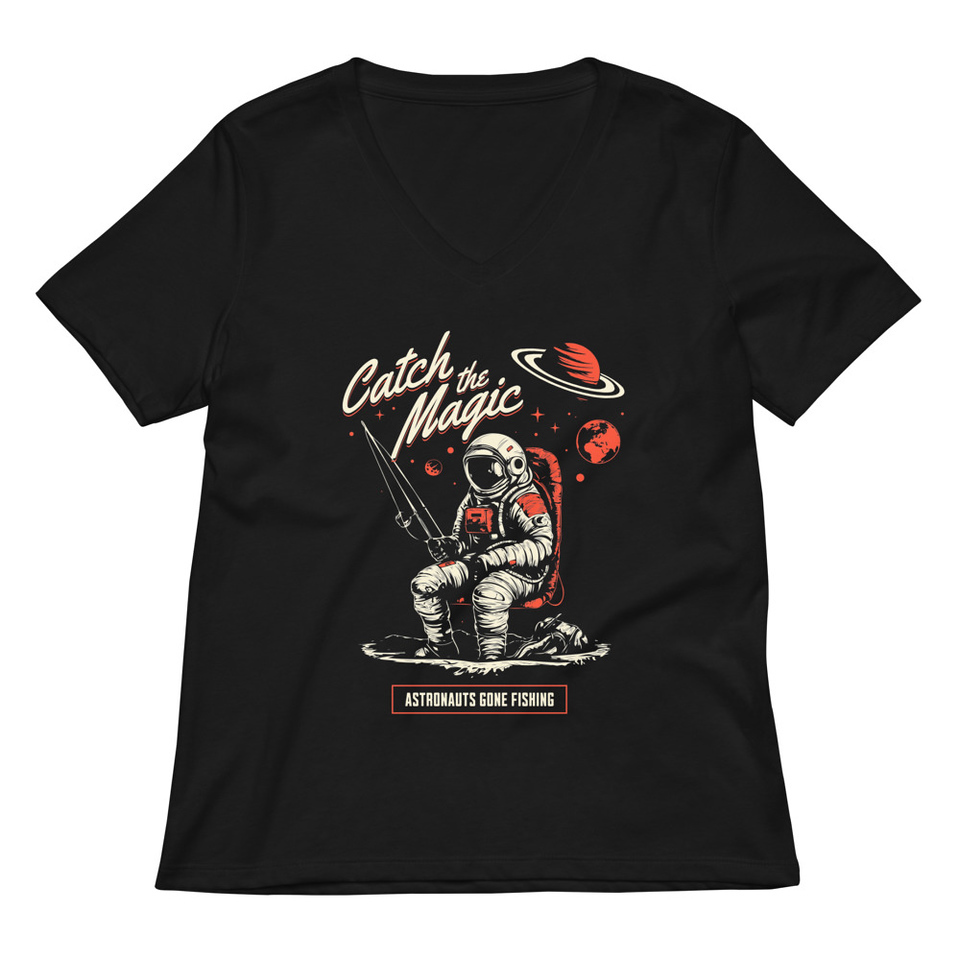 Catch the Magic Women's Relaxed V-Neck T-Shirt
