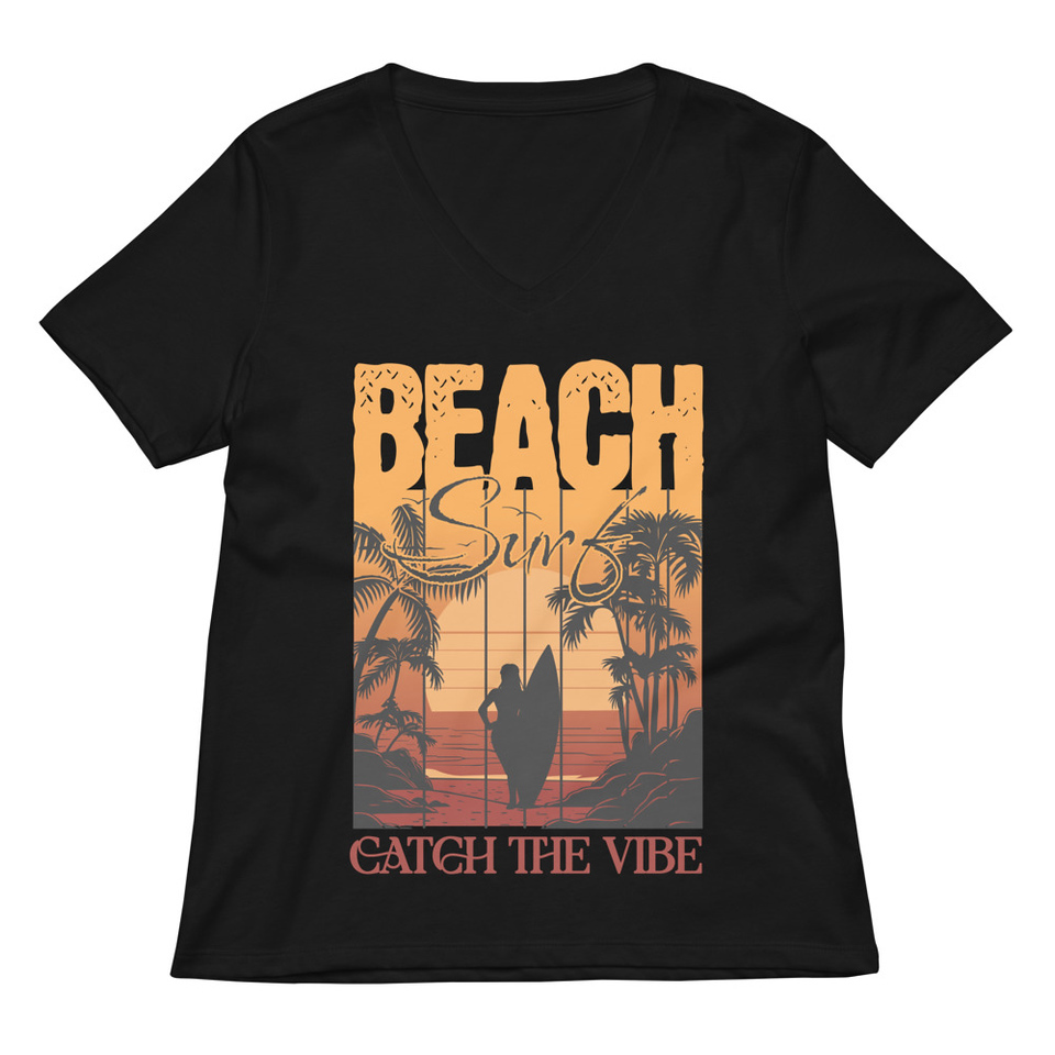 Catch the Vibe Women's Relaxed V-Neck T-Shirt