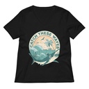 Catch These Waves Shark  Women's Relaxed V-Neck T-Shirt