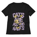 Cats are Astronauts Women's Relaxed V-Neck T-Shirt