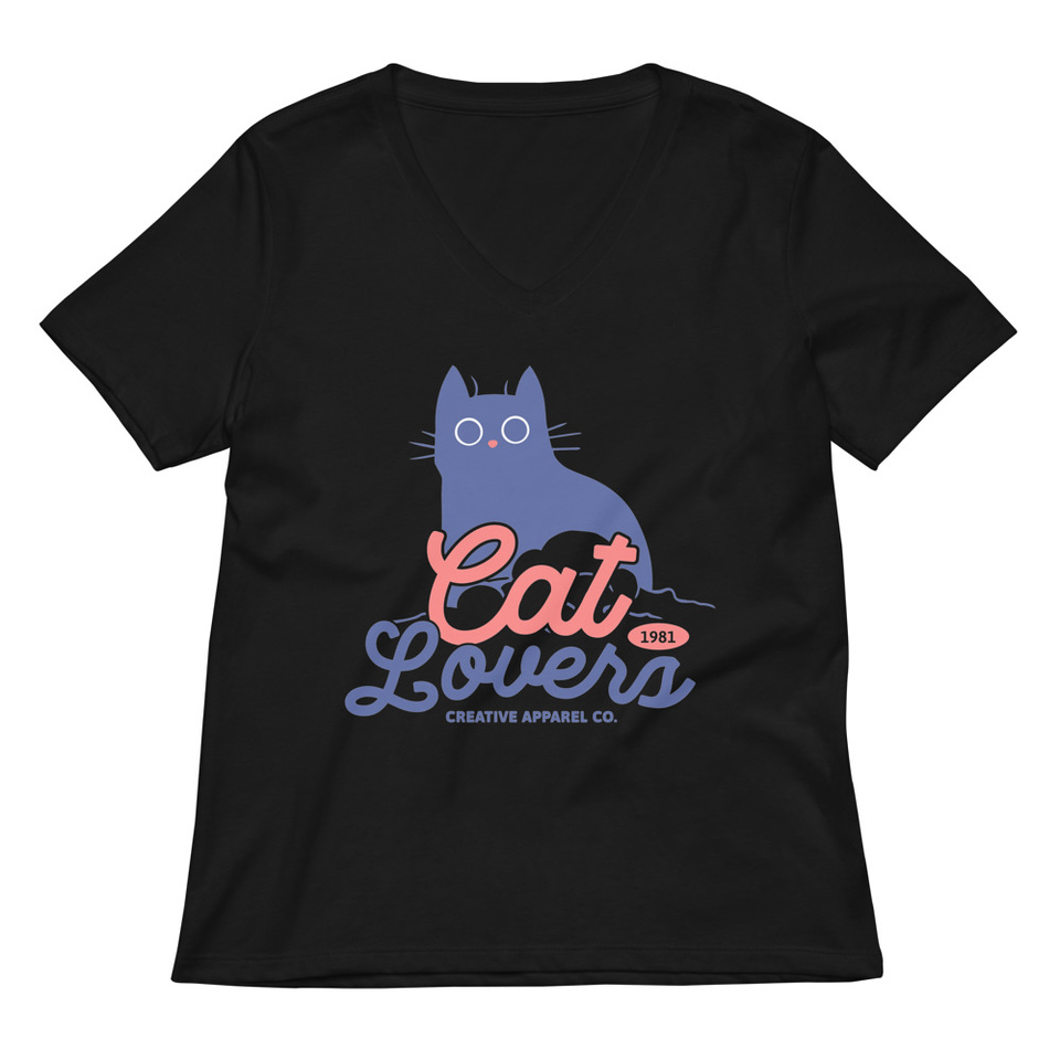 Cats Lovers Women's Relaxed V-Neck T-Shirt