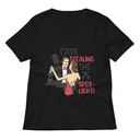 Cats Stealing the Spotlight Women's Relaxed V-Neck T-Shirt
