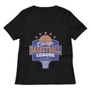 Chicago Basketball League - Athlectic Sports Women's Relaxed V-Neck T-Shirt