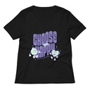 Choose Happy (2) Women's Relaxed V-Neck T-Shirt