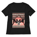 Christmas Shall Not Pass - Flaming Wizard Women's Relaxed V-Neck T-Shirt