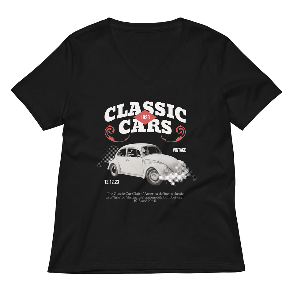Classic Cars Women's Relaxed V-Neck T-Shirt
