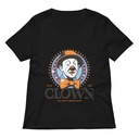 CLOWN LOGO Women's Relaxed V-Neck T-Shirt