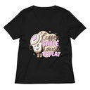 Coffee is Happiness - Retro Cartoon Mascot Women's Relaxed V-Neck T-Shirt