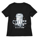 Coffee Time Women's Relaxed V-Neck T-Shirt
