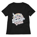 Cool Teacher Vibes Women's Relaxed V-Neck T-Shirt