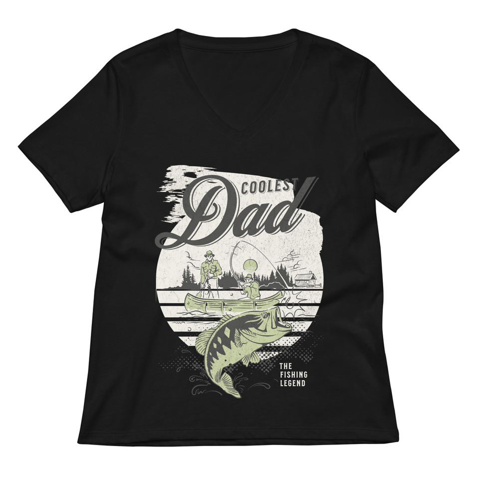 Coolest Dad Women's Relaxed V-Neck T-Shirt