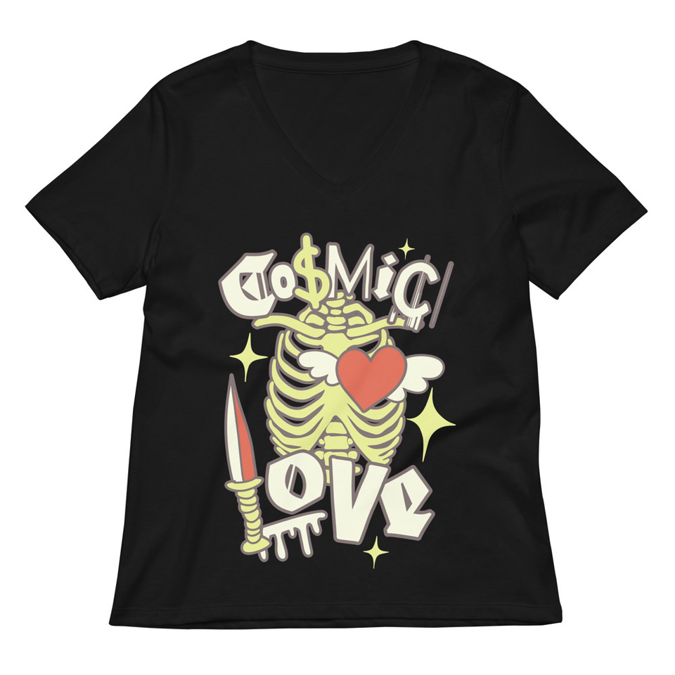 Cosmic Love (2) Women's Relaxed V-Neck T-Shirt