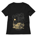 Country Roads - Wild West Women's Relaxed V-Neck T-Shirt