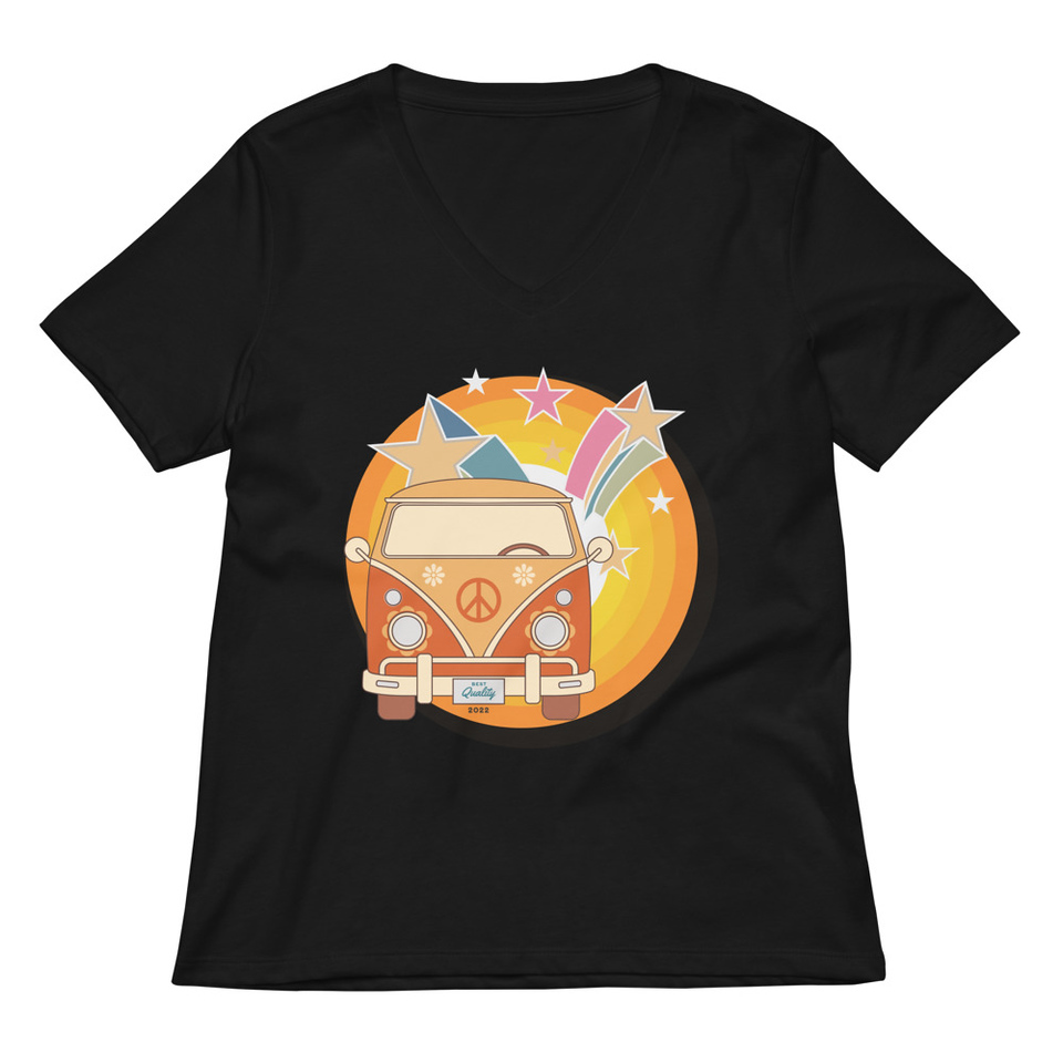 Crafted in Kittl Women's Relaxed V-Neck T-Shirt