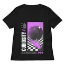 Curiosity Streetwear Women's Relaxed V-Neck T-Shirt