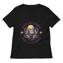 Custom Skateboards - Skull Women's Relaxed V-Neck T-Shirt