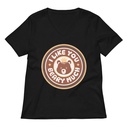 Cute Bear - AI Women's Relaxed V-Neck T-Shirt
